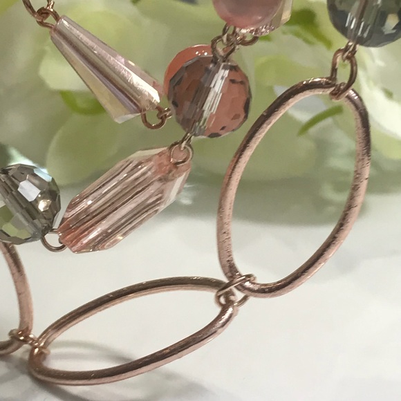 🆕 ASHLEY COOPER Rose Gold Stone Necklace Set - Picture 6 of 7